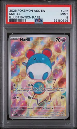 The Pokemon Company Pokemon TCG Marill 232/217 Ascended Heroes IR Holo PSA 9 EN - Image 1