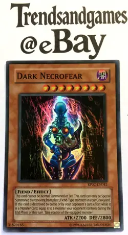 YUGIOH - DARK NECROFEAR - RP02-EN042 - SUPER RARE - NEAR MINT - RETRO PACK 02 - Image 1