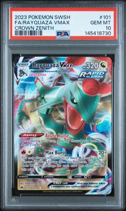 Rayquaza Vmax #101/159 - 2023 Pokemon SWSH Crown Zenith - Gem MINT PSA 10 - Image 1