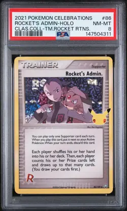 Rocket's Admin. - Pokemon Celebrations #86 PSA 8.0 - Image 1