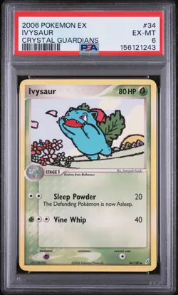Ivysaur - Pokemon Crystal Guardians #34 PSA 6.0 - Image 1