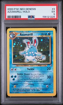 Azumarill - Pokemon Neo Genesis #2 PSA 5.0 - Image 1