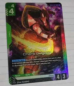 Char's Gelgoog - Newtype Rising #GD01-023 LR - NM Holo Foil Gundam Card Game - Image 1
