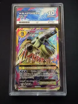 Pokemon TCG M Blastoise EX Card 102/108 Evolutions Ace 10 Perfect Subgrades - Image 1