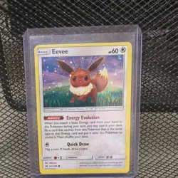 Eevee 101/149 Sun & Moon Base Set Pokemon Card Cosmo Holo NM - Image 1