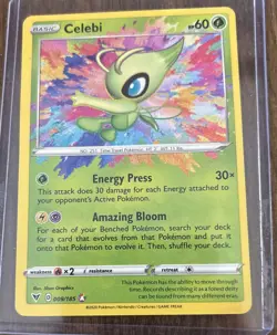 Pokemon Card TCG - Celebi 009/185 Rare Vivid Voltage Near Mint - Image 1