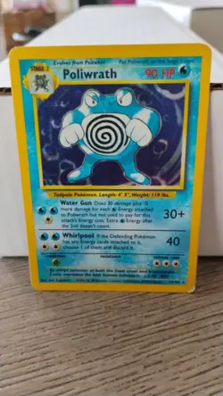 POLIWRATH Base Set POKEMON Holo 1999 Trading Card 13/102 TCG - Image 1