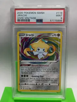 Pokemon TCG Jirachi Vivid Voltage Holo Card 119/185 Amazing PSA 9 - Image 1