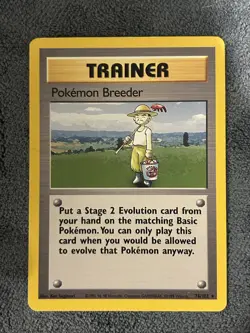 Pokemon Breeder 076/102 Base Set Vintage Pokemon Card LP - Image 1