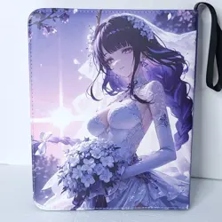 Raiden Yae Miko Wedding Card Binder 3-Ring Anime Waifu Double Sided Redemption - Image 1