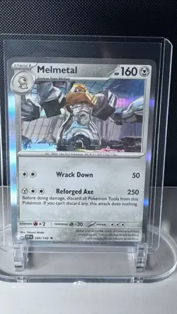 Pokemon TCG : 104/142 Melmetal : Rare Holo Card : Stellar Crown - Image 1