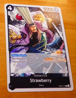 ONE PIECE PARAMOUNT WAR ENGLISH CARD GAME CARTE Strawberry OP02-101 EN TCG NEUF - Image 1