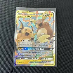Pokemon TCG Raichu & Alolan Raichu GX Unified Minds Card 54/236 NM/M - Image 4