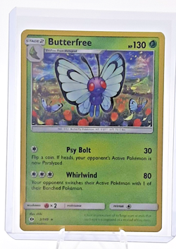 Butterfree 3/149 Rare Non-Holo Pokemon Sun & Moon Base Set Single Card TCG Game - Image 1