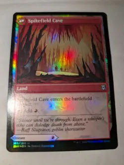 Foil Spikefield Hazard / Spikefield Cave - Zendikar Rising - MTG - Image 2