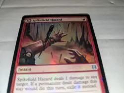 Foil Spikefield Hazard / Spikefield Cave - Zendikar Rising - MTG - Image 3