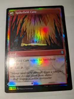 Foil Spikefield Hazard / Spikefield Cave - Zendikar Rising - MTG - Image 5