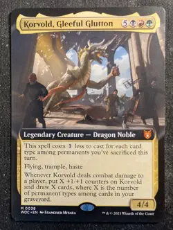 Korvold, Gleeful Glutton - Extended - Wilds of Eldraine Commander (MTG) - Image 1