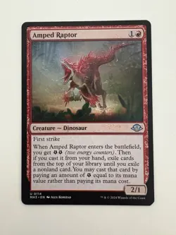 Amped Raptor MTG Magic the Gathering Card NM Near Mint MH3 - Image 1