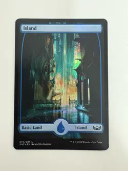 Island 274 Foil Borderless MTG Magic the Gathering Card NM Near Mint SNC - Image 1