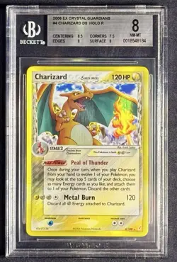 2006 POKEMON EX CRYSTAL GUARDIANS #4 CHARIZARD HOLO BGS 8 - Image 1