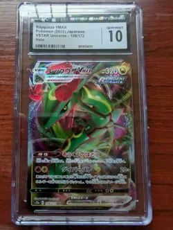 2022 POKEMON VSTAR UNIVERSE - HOLO - JPN #108/172 RAYQUAZA VMAX CGC 10 GEM MINT - Image 1