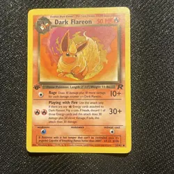 Dark Flareon 1st Edition Non-Holo Team Rocket 35/82 Vintage Pokemon Card - HP - Image 1