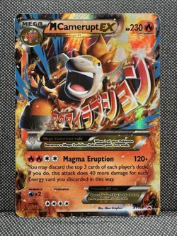 Pokemon TCG Mega M Camerupt EX Standard Size Card XY198 Holo | MP - Image 1
