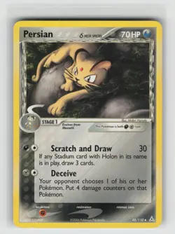 MP Persian 48/110 Uncommon Holon Phantoms Pokemon 2006 - Image 1