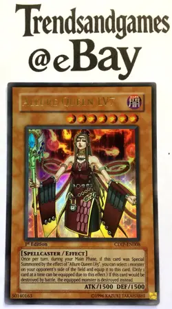 YUGIOH - ALLURE QUEEN LV7 - CDIP-EN008 - 1ST ED - ULTRA RARE - NM - CYBERDARK - Image 1