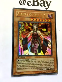 YUGIOH - ALLURE QUEEN LV7 - CDIP-EN008 - 1ST ED - ULTRA RARE - NM - CYBERDARK - Image 2