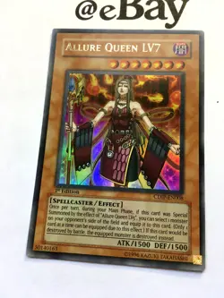 YUGIOH - ALLURE QUEEN LV7 - CDIP-EN008 - 1ST ED - ULTRA RARE - NM - CYBERDARK - Image 3