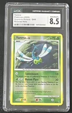 CGC 8.5 Yanma SH9 Supreme Victors Shiny Reverse Holo Pokemon 2009 - Image 1