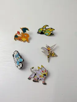 5 Pokemon Enamel Pin Badge Lot 2026 - Image 1