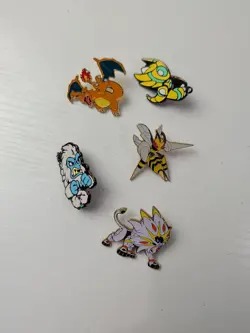 5 Pokemon Enamel Pin Badge Lot 2026 - Image 3