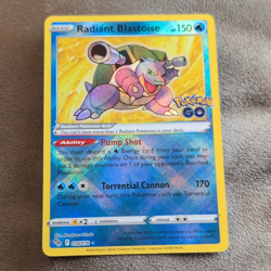 Pokemon Radiant Blastoise 018/078 Pokemon GO Radiant Rare Holo (EN) - Image 1