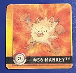 LP Mankey Primeape 27 Lenticular Pokemon Card Premier Artbox Flipz 1999 - Image 2