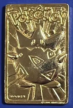 Togepi Burger King 23k Gold Plated Pokemon Trading Card 1999 Nintendo - Image 1