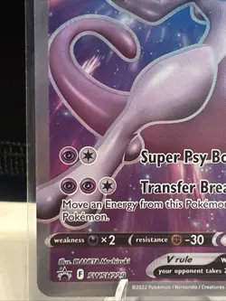 Pokemon Mewtwo V SWSH229 SWSH: Sword & Shield Promo Full Art Holo 220 HP - Image 4