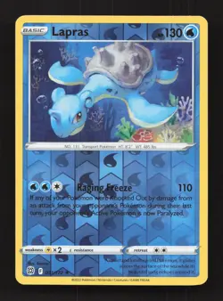 Lapras 031/172 Rare Brilliant Stars Pokemon Reverse Holo Near Mint - Image 1