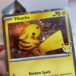 Pikachu 51/162 Cosmos Holo 2025 Pokemon Day Stamp Pokemon TCG NM - Image 3