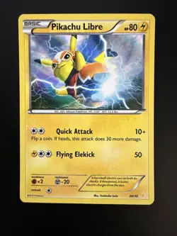 Pokemon TCG Pikachu Libre Holo 30/30 XY Trainer Kit 2016 LP - Image 1