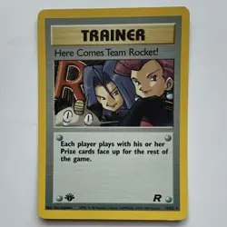 Team Rocket Here Comes Team Rocket! 15/82 1st Edition Trainer Rare English 1999 - Image 1