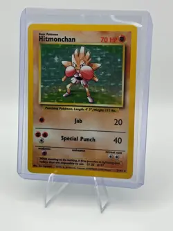 Pokemon 1999 Hitmonchan 7/102 Holo Rare - Image 1