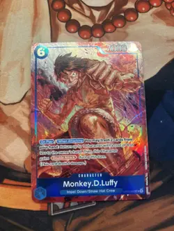 One Piece Monkey D. Luffy OP02-062 Alt Art SR Paramount War English Foil Card - Image 1