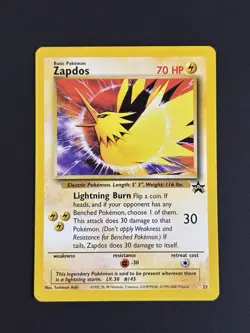 Pokemon TCG Movie Promo 3 Card Lot Articuno Moltres Zapdos Eng 1999 - Aoki Error - Image 4