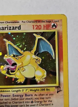 Charizard 004/130 Base Set 2 Holo Rare Pokemon Card SWIRL -- PLAYED - Image 5