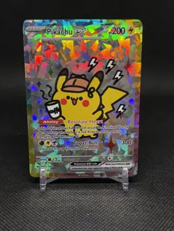 Fan Art Pikachu Cracked Ice Holo Chunky Cutie Card - Image 1