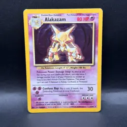 Alakazam Holo Card 80 HP Wizards of the Coast English Base Set 1/102 - Image 1