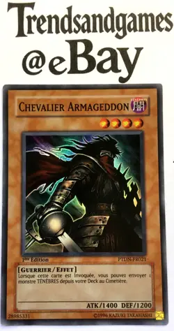 YUGIOH - CHEVALIER ARMAGEDDON - PTDN-FR021 - 1ere ED - SUPER RARE - EXCELLENT - Image 1